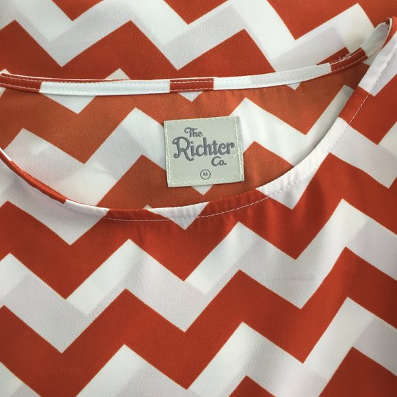 Richter Chevron Pattern 3/4 Sleeve Blouse (NEW) - Picture 7 of 7